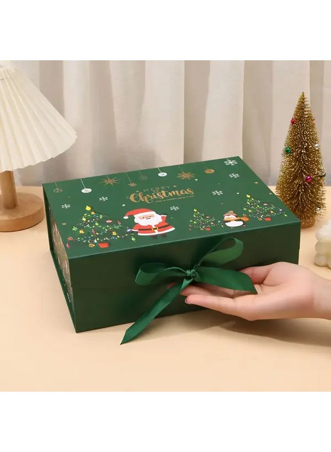 5 قطع من ورق تغليف هدايا كريسماس كبير صندوق 29x22 سم قابل للطي ربطة شريط قوس علبة هدايا - Image 2