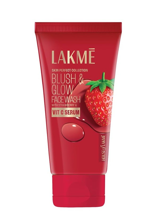 لاكمي غسول الوجه المرطب بالفراولة من لاكمي بلاش جلو، مع مصل فيتامين سي 100مل - Image 1