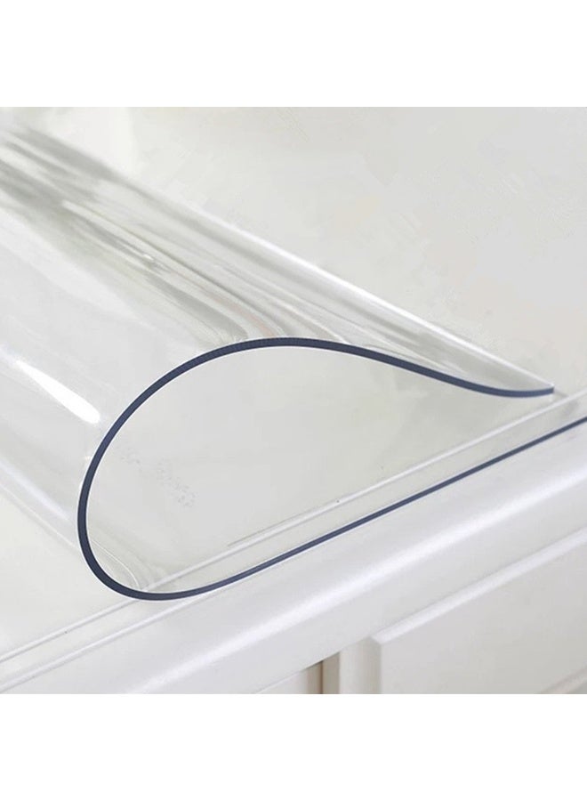 Restaurantware Table Tek 48 x 24 Inch Table Top Protector, 1 Rectangle PVC Table Protector - 1.5mm Thick, Waterproof, Clear Plastic Dining Table Cover, Heavy-Duty, No-Slip Cover For Table - Image 1