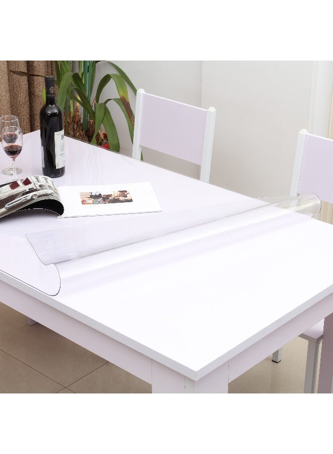 Restaurantware Table Tek 48 x 24 Inch Table Top Protector, 1 Rectangle PVC Table Protector - 1.5mm Thick, Waterproof, Clear Plastic Dining Table Cover, Heavy-Duty, No-Slip Cover For Table - Image 2