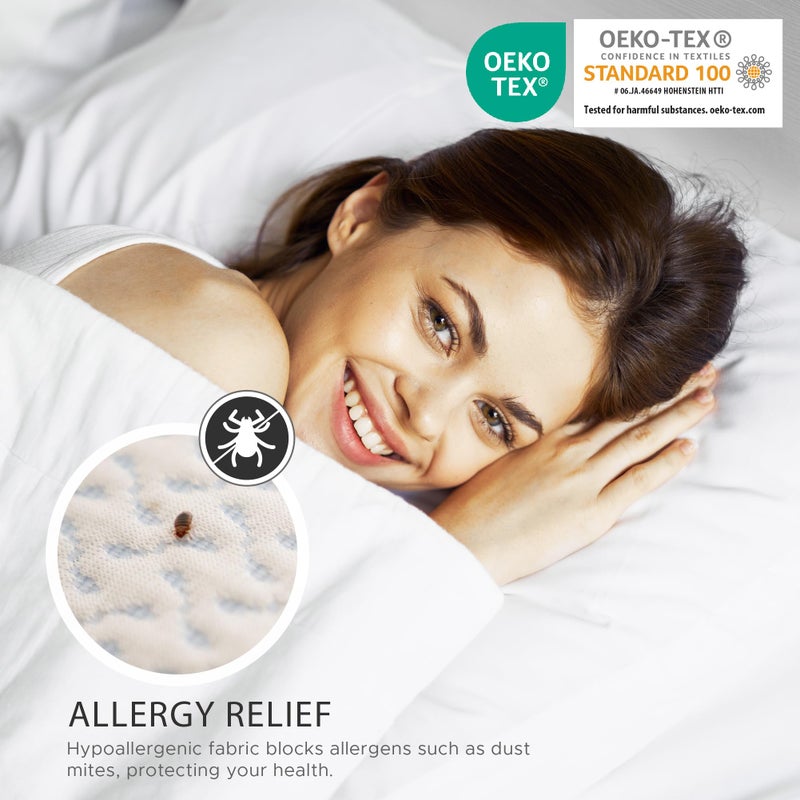 Degrees of Comfort Queen Size Box Spring Encasement â€“ Bed Bug Proof Zippered Dust Mite Waterproof Hypoallergenic Six-Sided Cover, 8-11â€ Depth - Image 5