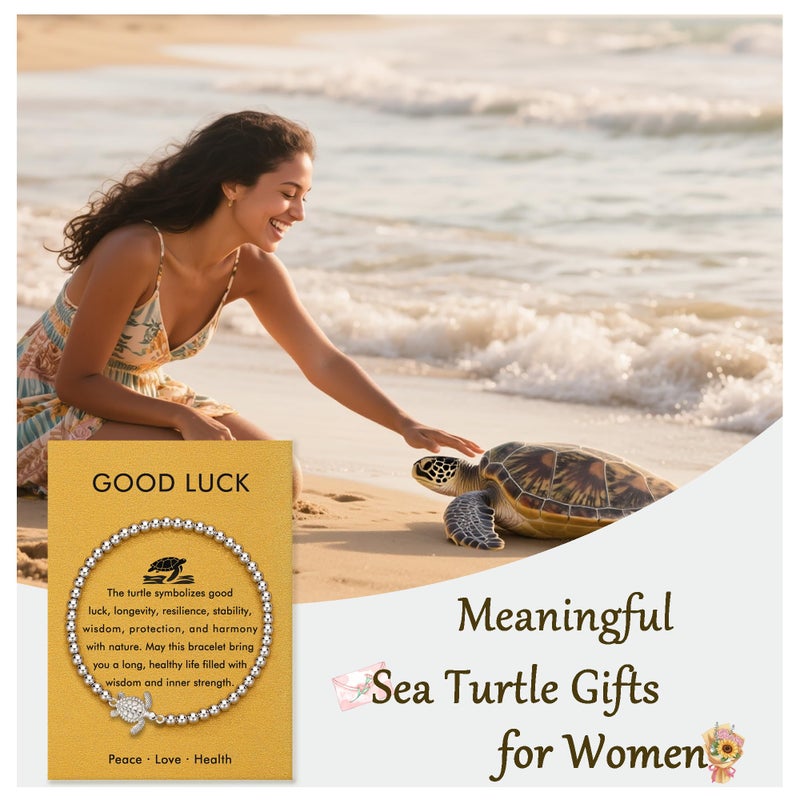 Baydurcan Turtle Bracelet for Women Sea Turtle Gifts for Women Good Luck Gifts for Friend Mom Grandma - Image 4
