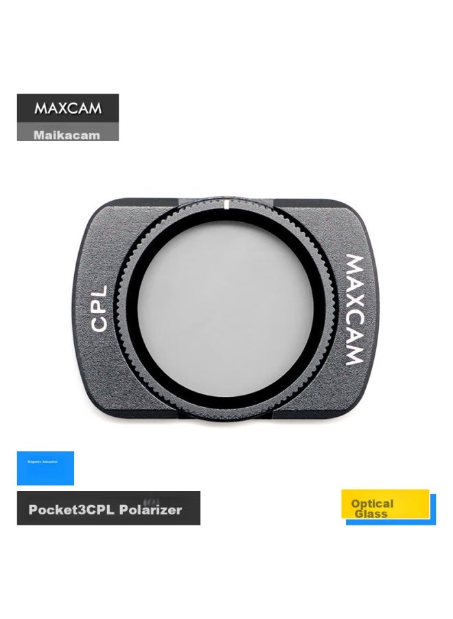 Maxcam/Maisikamu, Suitable For Dji Osmo Pocket 3 Camera Filter, Cpl Polarizing Filter, Lens Cap, Anti-Scratch Accessory - Image 1