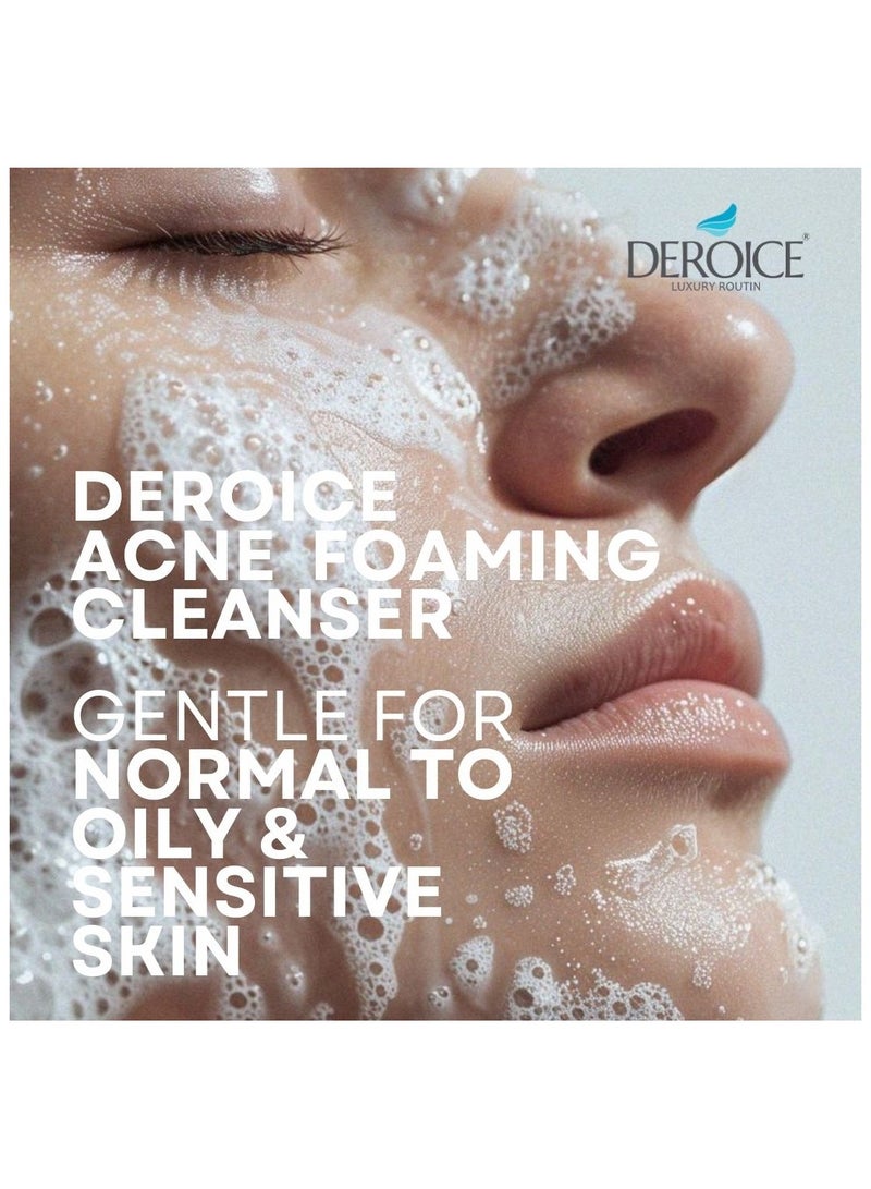 DEROICE Deroice Acne Foaming Cleanser | Anti-Bacterial |Makeup Remover and Daily Face Wash | With Brush 150ml  - Image 2