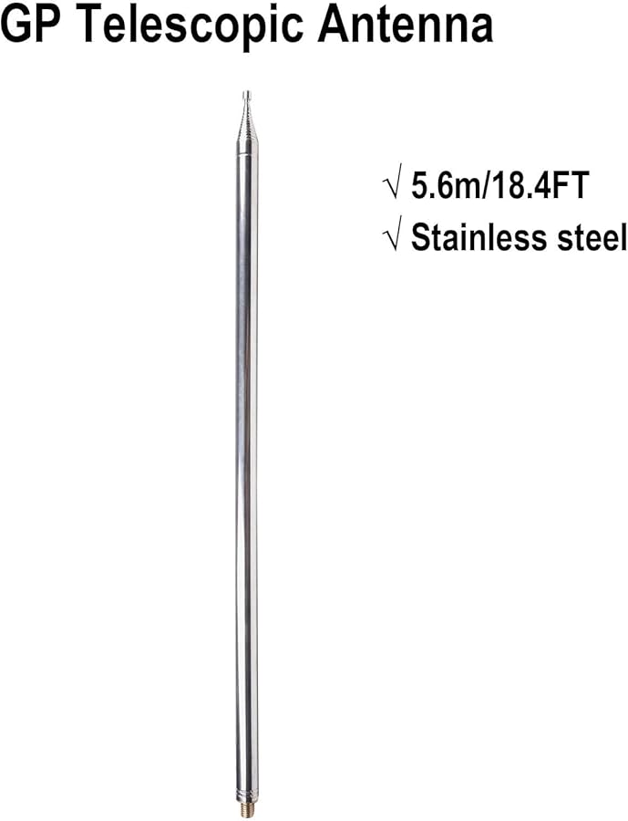 5.6 متر 18.4 قدم هوائي قصير الموجة تلسكوبي 14 قسم لهواة الراديو DIY GP V Yagi - Image 4