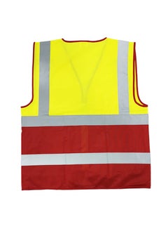 TAHA High-Visibility Safety Jacket | 2-Color Safety Vest for Industrial Use, Cycling & Biking & General use |  Yellow & Red | Size-2XL  - Image 2