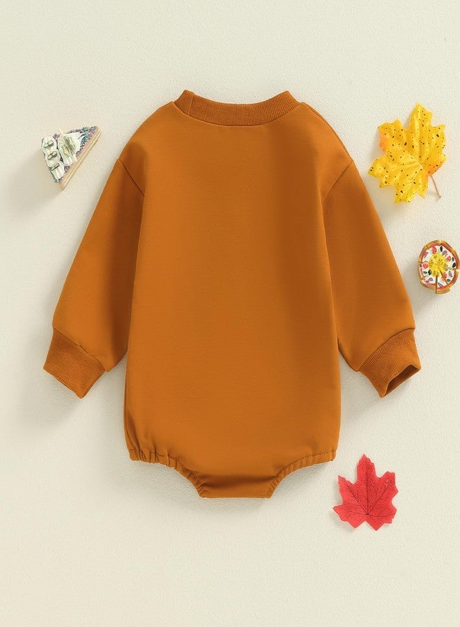 Gureui Thanksgiving Baby Boy Girl Outfit Long Sleeve Romper Onesie Infant Newborn Gender Neutral Clothes Homemade Rolls 3-6 Months - Image 4