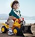 OLAKIDS Kids Ride On Excavator Toddler Sliding Walking Construction Push Racer with Adjustable Bucket Underneath Storage Digger Scooper Pulling Cart Bulldozer Toy with Sound Helmet 3 Toy Stones - Image 4