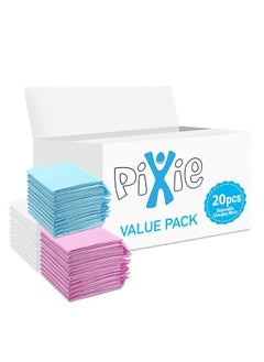 Pixie Disposable Changing Mats, 20 Counts, Soft Waterproof Mat, Portable Leak Proof Changing Mat, New Mom Leak-Proof Under pad, Mattress Table Protector Pad  - Image 1