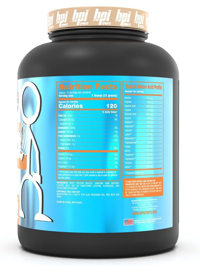 BPI SPORTS ISO HD Whey Protein Isolates Muscle Growth Vanilla Cookie Flavour 4.8 lb - Image 3