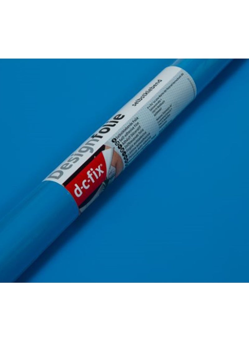 DC Fix Self Adhesive Film Roll Plain Matt Blue 45cm x 15 Meter Size  - Image 1