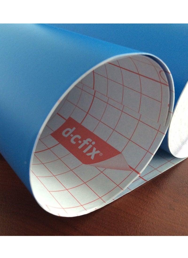 DC Fix Self Adhesive Film Roll Plain Matt Blue 45cm x 15 Meter Size  - Image 3