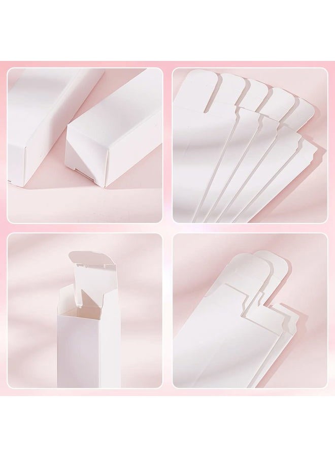 BENECREAT 50 Pack White Lipstick Case 0.8x0.8x3.4 Inch Paper Essential Oil Packaging Box, Lip Gloss Packaging Box for Lipstick Bottle Packaging Gift Makeup Tube Storage - Image 4