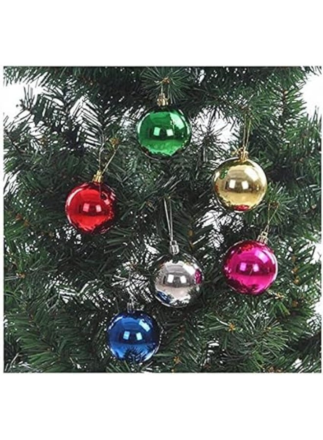 6-Piece Medium Multicolor Assorted Plastic Ornament Set - Image 2