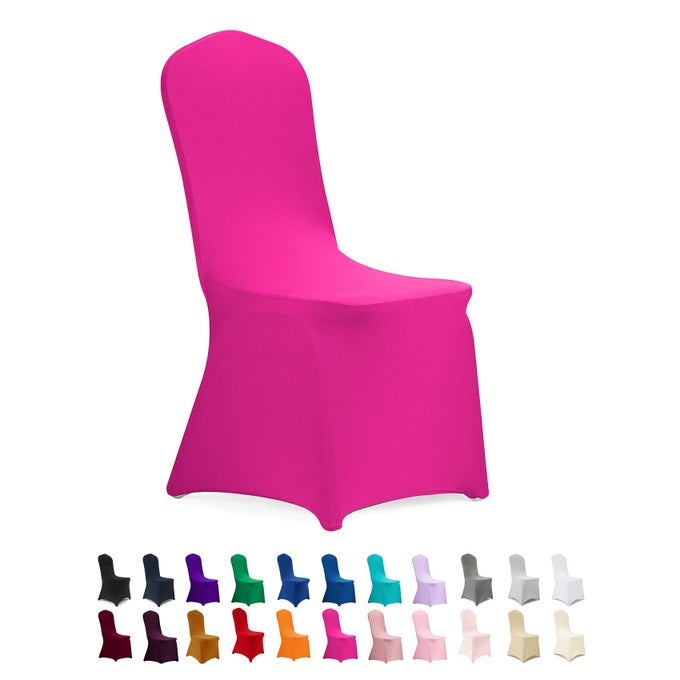 STRETCH SPANDEX CHAIR COVER FOR WEDDING PARTY DINING BANQUET EVENT FUCHSIA 12