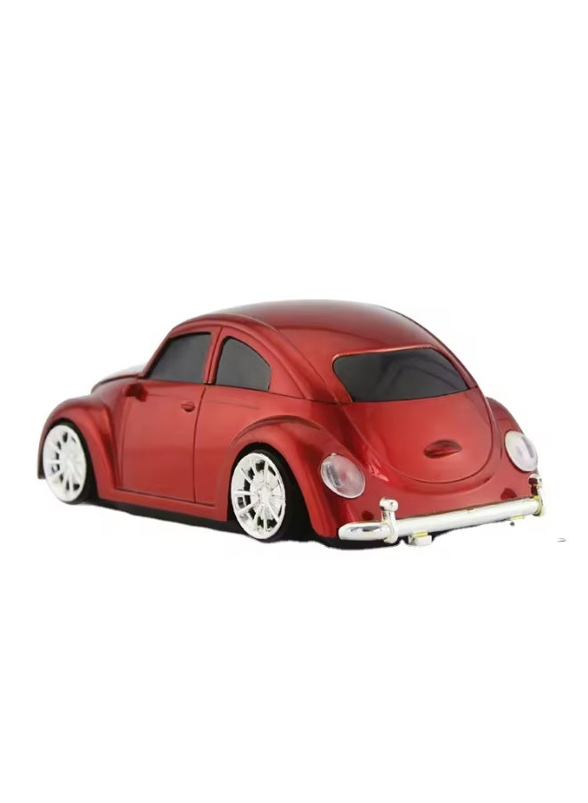 3D Car Shape Wireless Mouse Red - Image 2