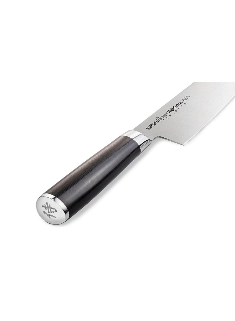 Samura MO‑V Nakiri Knife 6.6 inch | Japanese AUS‑8 Stainless Steel Vegetable Cleaver | 58–59 HRC Razor Sharp Blade | G‑10 Ergonomic Handle | Professional Japanese Kitchen Knife for Veggies & Herbs - Image 3