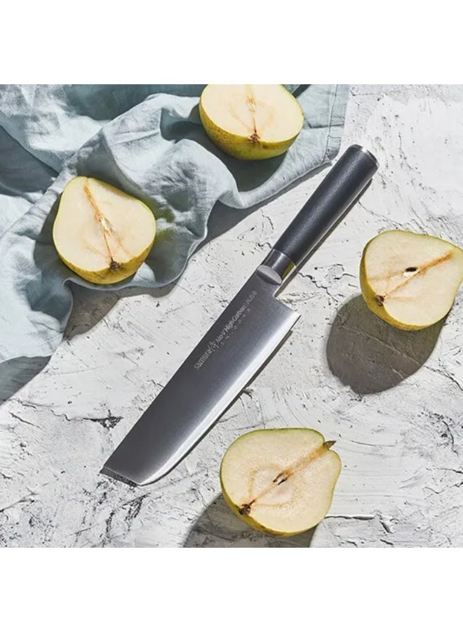 Samura MO‑V Nakiri Knife 6.6 inch | Japanese AUS‑8 Stainless Steel Vegetable Cleaver | 58–59 HRC Razor Sharp Blade | G‑10 Ergonomic Handle | Professional Japanese Kitchen Knife for Veggies & Herbs - Image 2