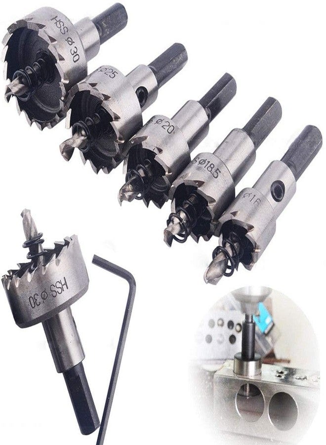 ChgImposs 5Pcs 16-30mm 5/8-Inch to 1-3/16 Inch HSS Hole Saw Cutter, Drill Bits Set Heavy Duty Tool Kit for Stainless Steel, Aluminum Alloy, Plastic and Wood - Image 3