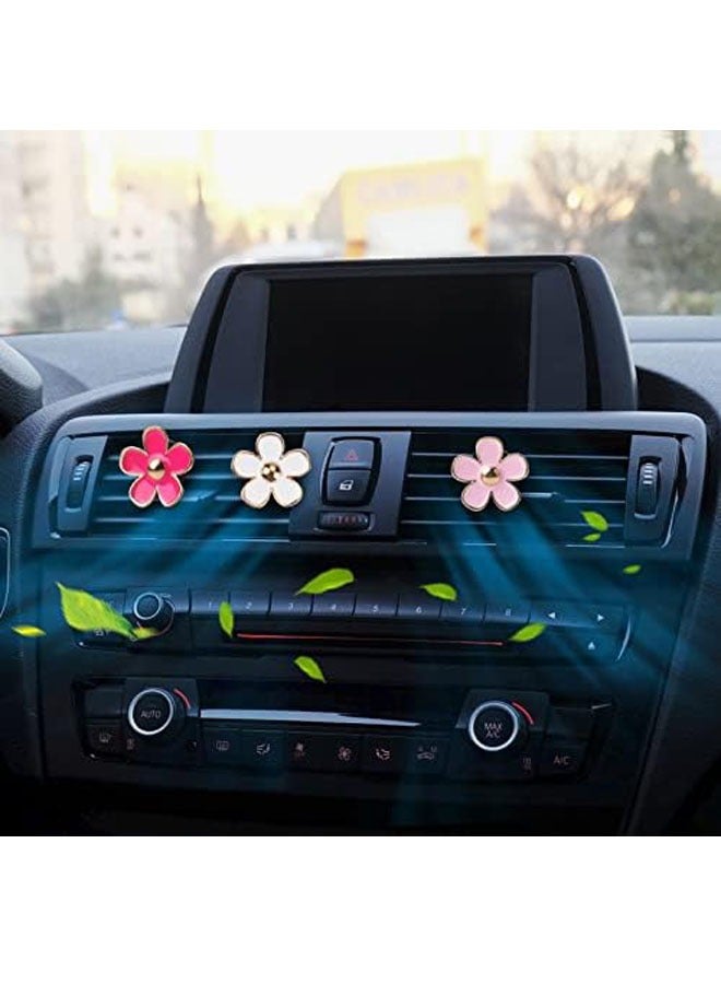 general Cute Pink Car Decor Accessories, 6pcs Car Scent Air Fresheners Vent Clips, Girly Daisy Flower Decorations Interior Aesthetic Things, Car Perfume Stuff for Mom and Girl - Image 2