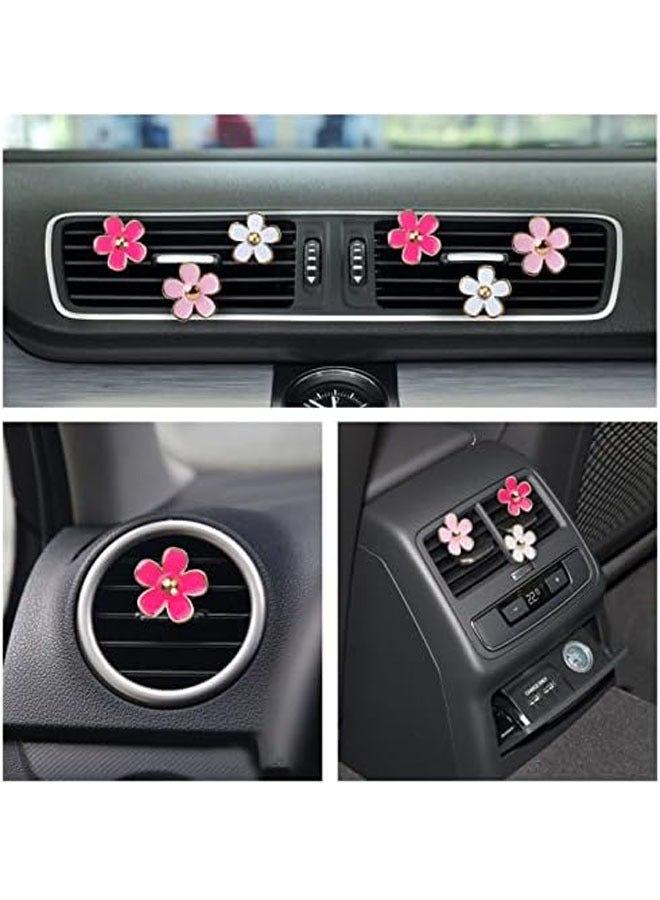general Cute Pink Car Decor Accessories, 6pcs Car Scent Air Fresheners Vent Clips, Girly Daisy Flower Decorations Interior Aesthetic Things, Car Perfume Stuff for Mom and Girl - Image 5