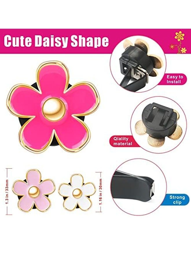general Cute Pink Car Decor Accessories, 6pcs Car Scent Air Fresheners Vent Clips, Girly Daisy Flower Decorations Interior Aesthetic Things, Car Perfume Stuff for Mom and Girl - Image 4