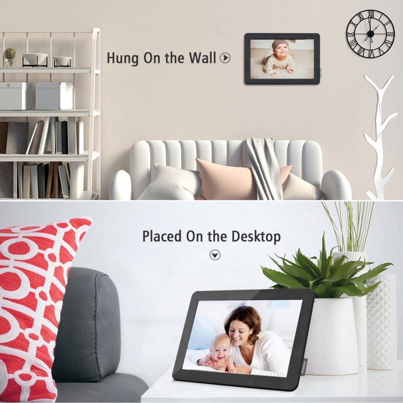 WiFi Digital Photo Frame 10.1-Inch IPS Touch Screen 16GB Storage - Auto Rotation Cloud Digital Frame for Home Gifting & Family Use - Image 1