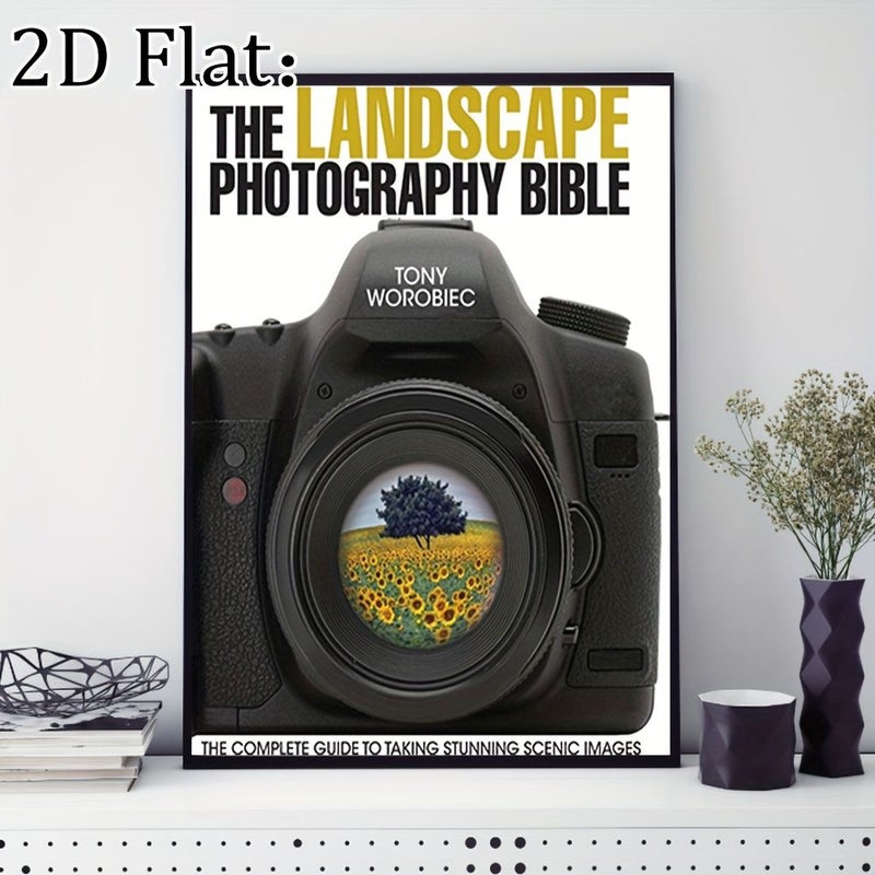 دليل ثنائي الأبعاد مسطح 40 × 60 سم بدون إطار: كتاب تصميم مناظر طبيعية بأسلوب الكتاب المقدس، دليل تصوير فوتوغرافي شامل خطوة بخطوة مع نصائح وتقنيات لصور مناظر طبيعية مذهلة، إتقان إعدادات التكوين، دليل التصوير الفوتوغرافي بدون إطار للمبتدئين - Image 1