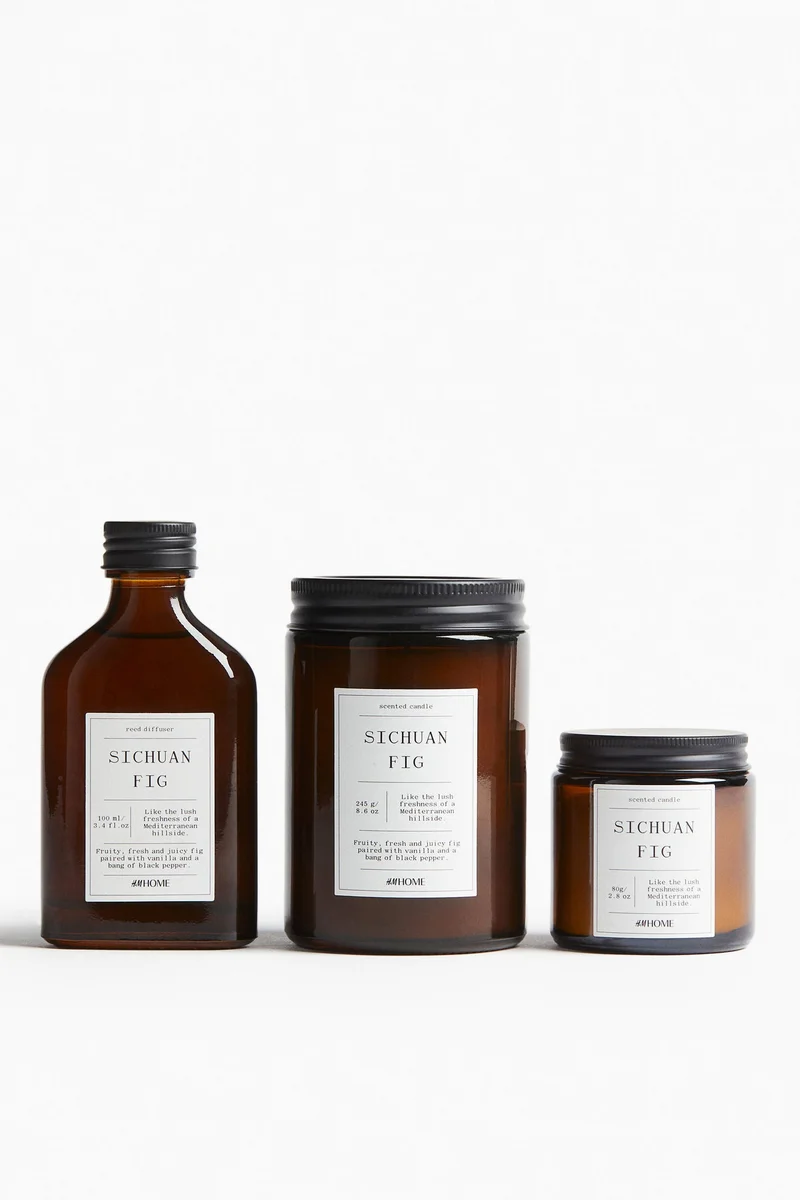 H&M Small scented candle in glass holder