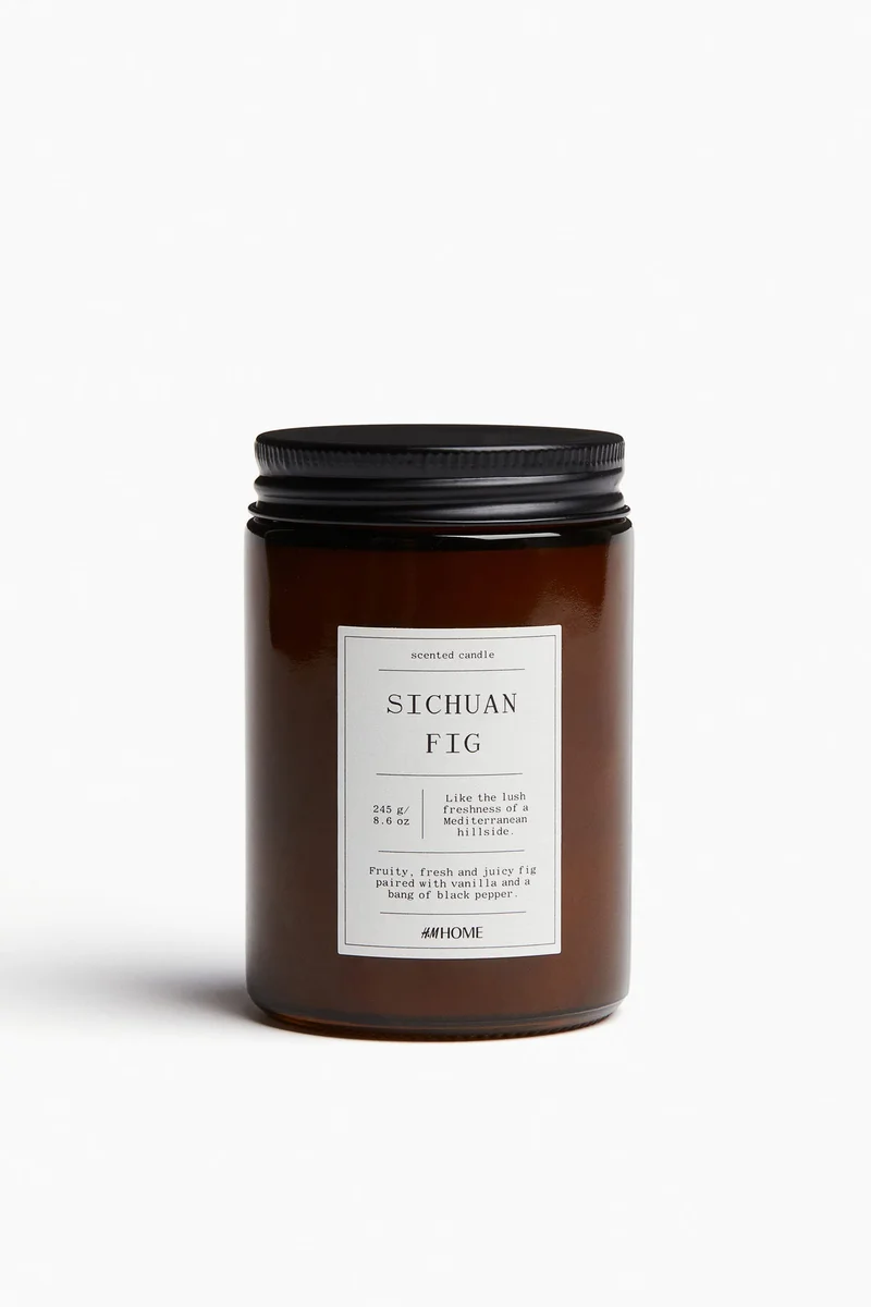 H&M Small scented candle in glass holder