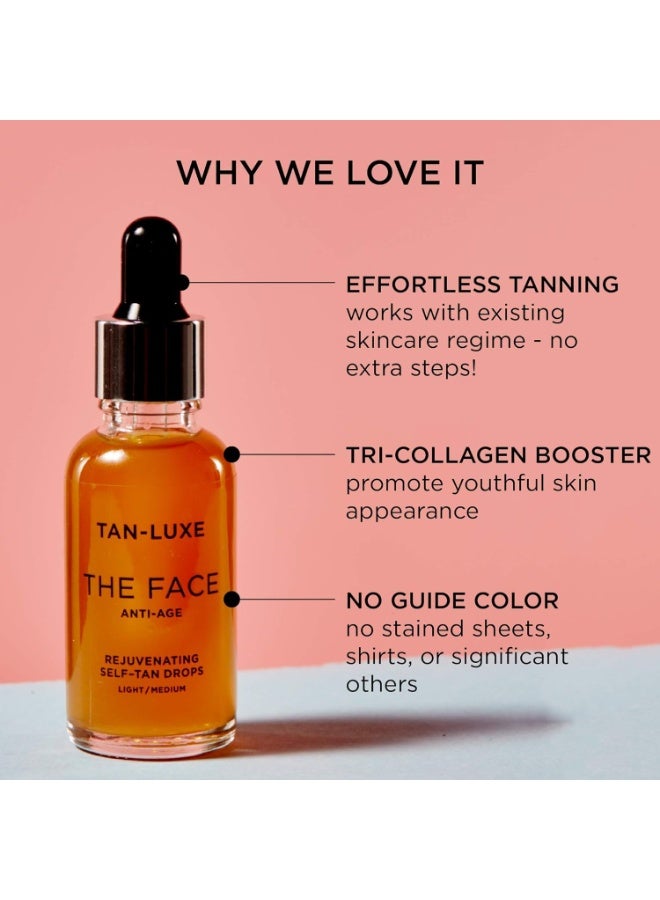 تان-لوكس قطرات تان لوكس للوجه لتجديد البشرة ومقاومة علامات التقدم في السن، 30 مل - متوسط/داكن - Image 3