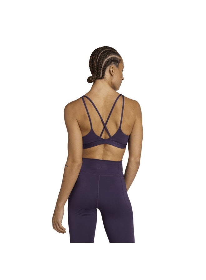 Adidas Adidas All Me Ess Ms Purple Workout Bra - Medium Support Bra For Women - Image 4