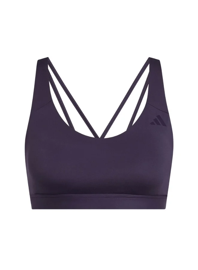 Adidas Adidas All Me Ess Ms Purple Workout Bra - Medium Support Bra For Women