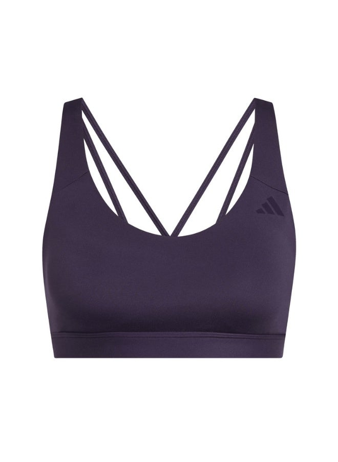 Adidas Adidas All Me Ess Ms Purple Workout Bra - Medium Support Bra For Women - Image 1