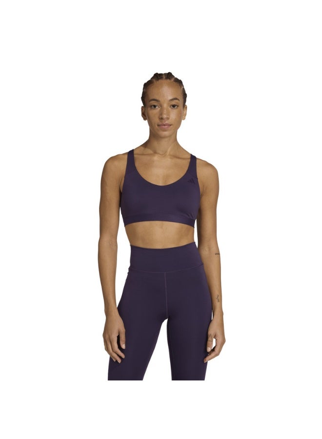 Adidas Adidas All Me Ess Ms Purple Workout Bra - Medium Support Bra For Women - Image 3