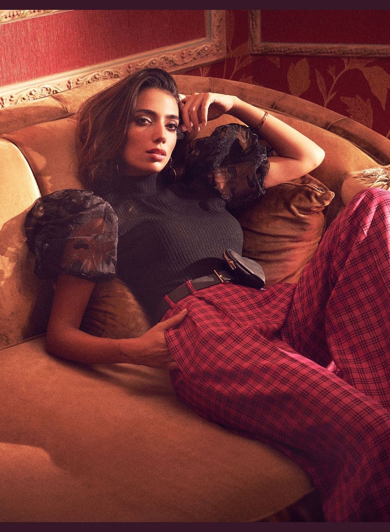 KOTON Puff Sleeve Turtleneck Tricot Blouse - Image 1