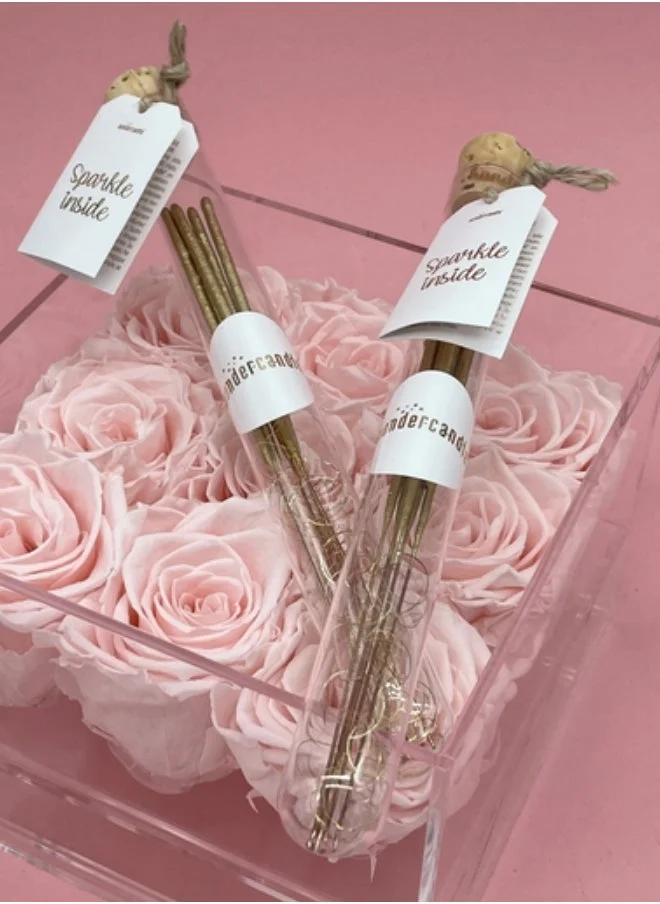 Wondercandle Rose Gold Sparkler Candle Set - Pack of 5