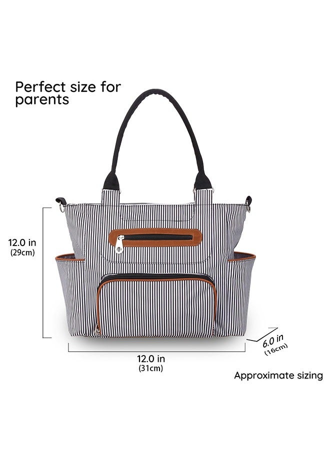 BOUND MOAT Waterproof Diaper Bag Set Multi-Function Large Capacity Mommy Bags Nappy Baby Bag Travel Beach Shopping Baby Handbag 6PCS Set Baby Stroller Hook Bag - Image 5