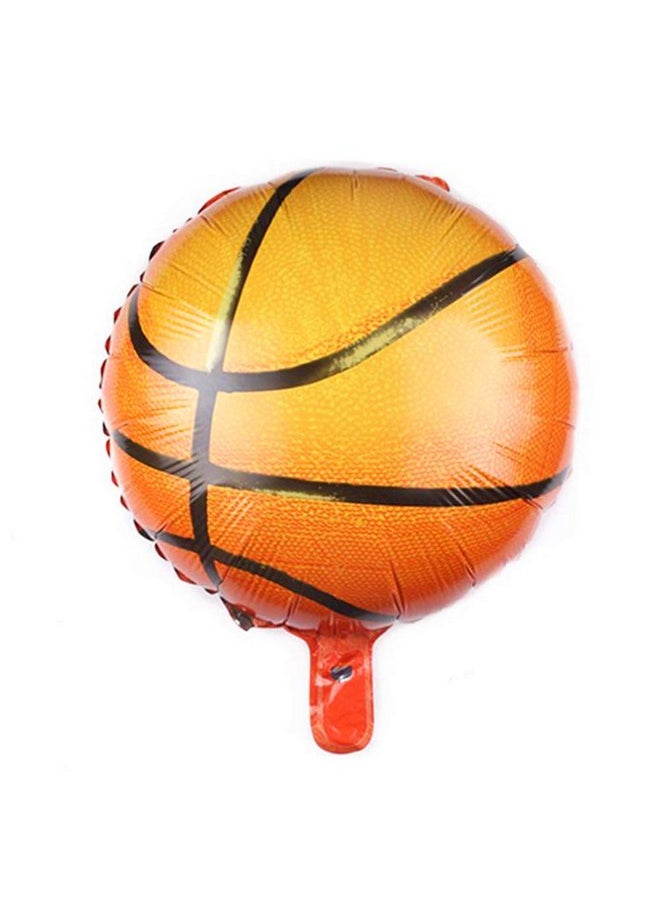 Oarkive - 10Pcs Basketball Balloons 18Inch Basketball Birthday Decorations Aluminum Foil Sports Mylar Balloons Basketball Party Decorations Basketball Birthday Party Supplies - Image 1