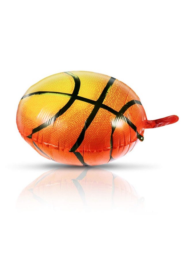 Oarkive - 10Pcs Basketball Balloons 18Inch Basketball Birthday Decorations Aluminum Foil Sports Mylar Balloons Basketball Party Decorations Basketball Birthday Party Supplies - Image 1