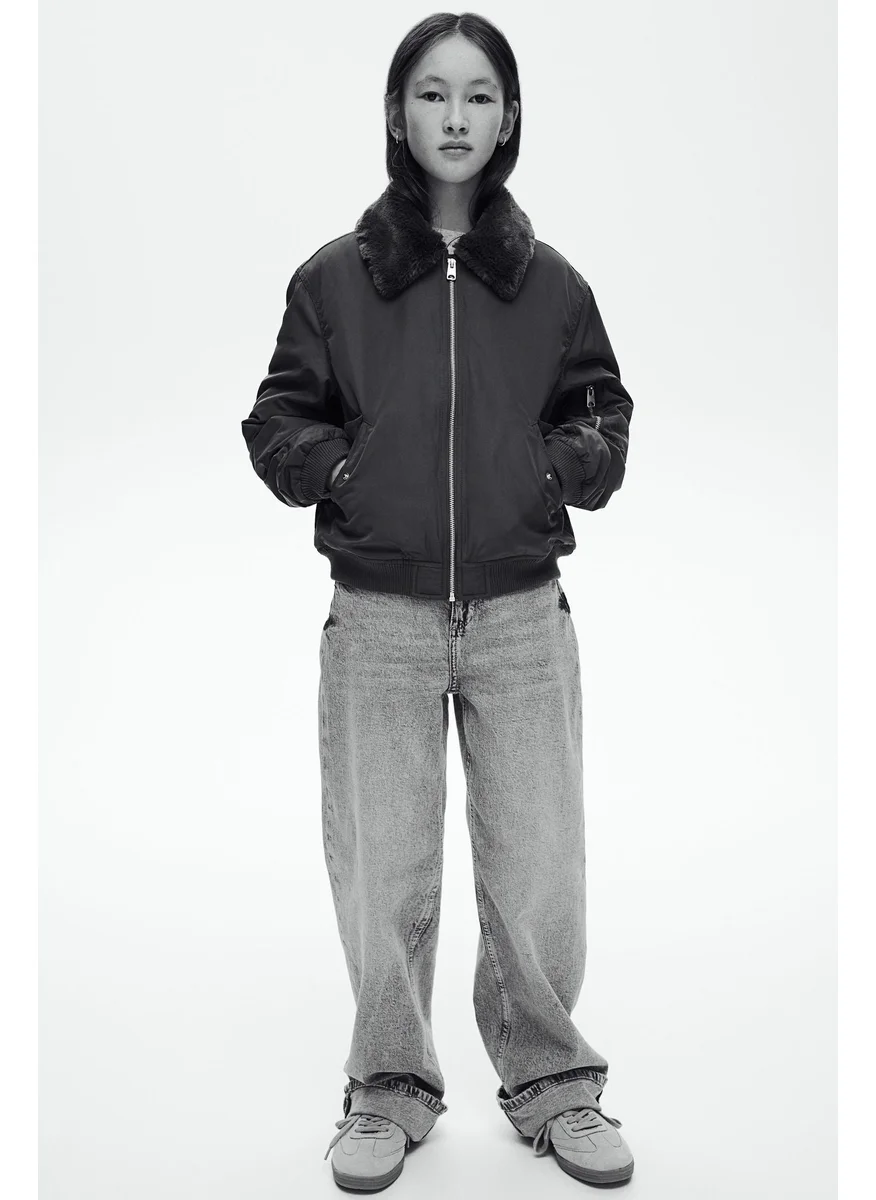 اتش اند ام Collared Bomber Jacket