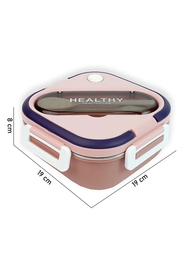 LITTLE SURPRISE BOX Little Surprise Box,Pink & Purple Rounded Square Stainless Steel Kids Lunch Box