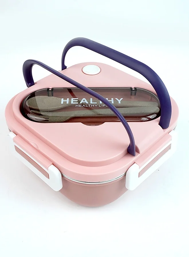 LITTLE SURPRISE BOX Little Surprise Box,Pink & Purple Rounded Square Stainless Steel Kids Lunch Box