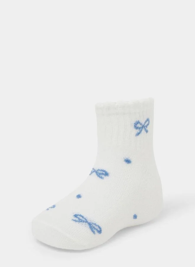 ستايلي Girls Pack Of 5 - Ribbed Ankle Socks