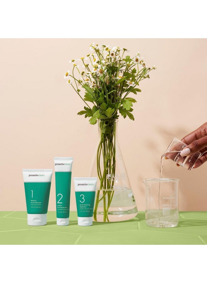 Proactiv - Proactiv Clean 3 Step Acne Routine w/ Pimple Patches- Sulfur Acne Treatment Cleanser, Azelaic Acid Serum, and Facial Moisturizer for Sensitive, Acne-Prone Skin- 30 Day Acne Kit with Pimple Patches - Image 1