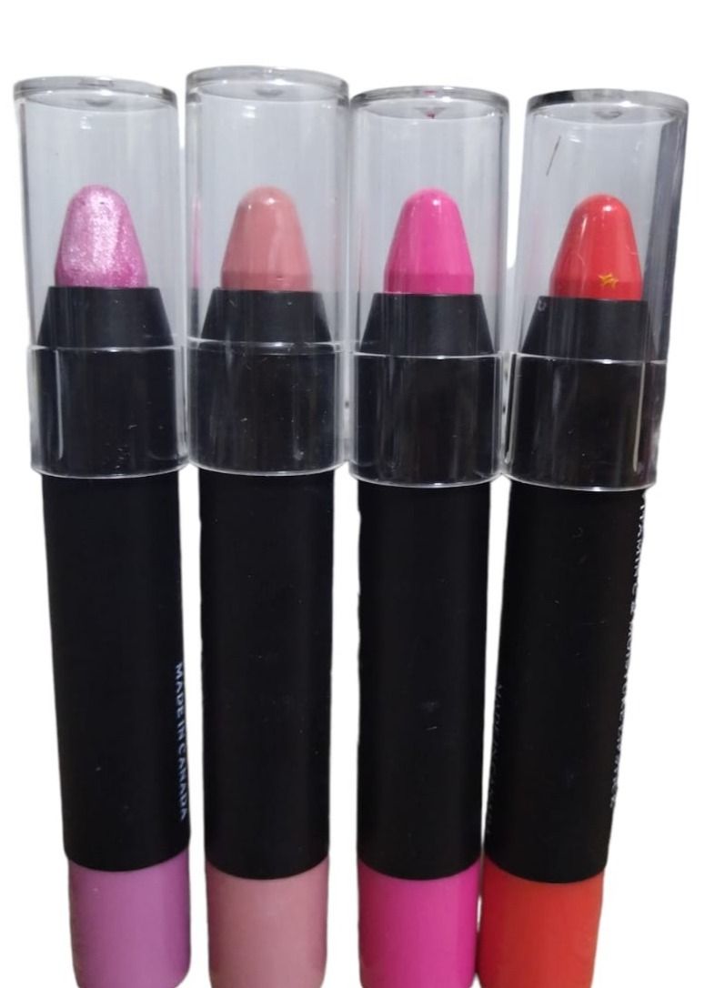Generic Lip Stick 4 Colors Set for Girls With Lip Balm And Protection From Cracks  - Image 1