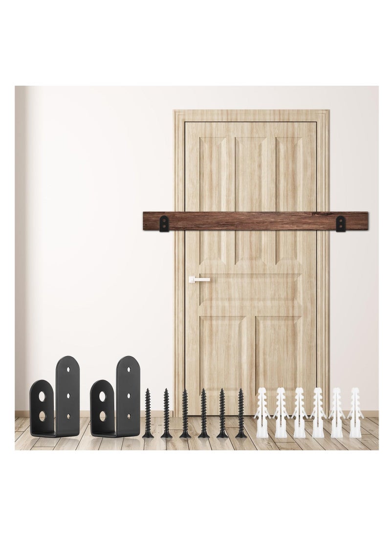 SYOSI 2x4 Door Barricade Brackets, 2 Pcs Door Security Barricade Brackets, Heavy Duty Door Security Brackets for 2 x 4 Lumber, Open Security Holder U Brackets for Indoor, Outdoor, Black  - Image 5