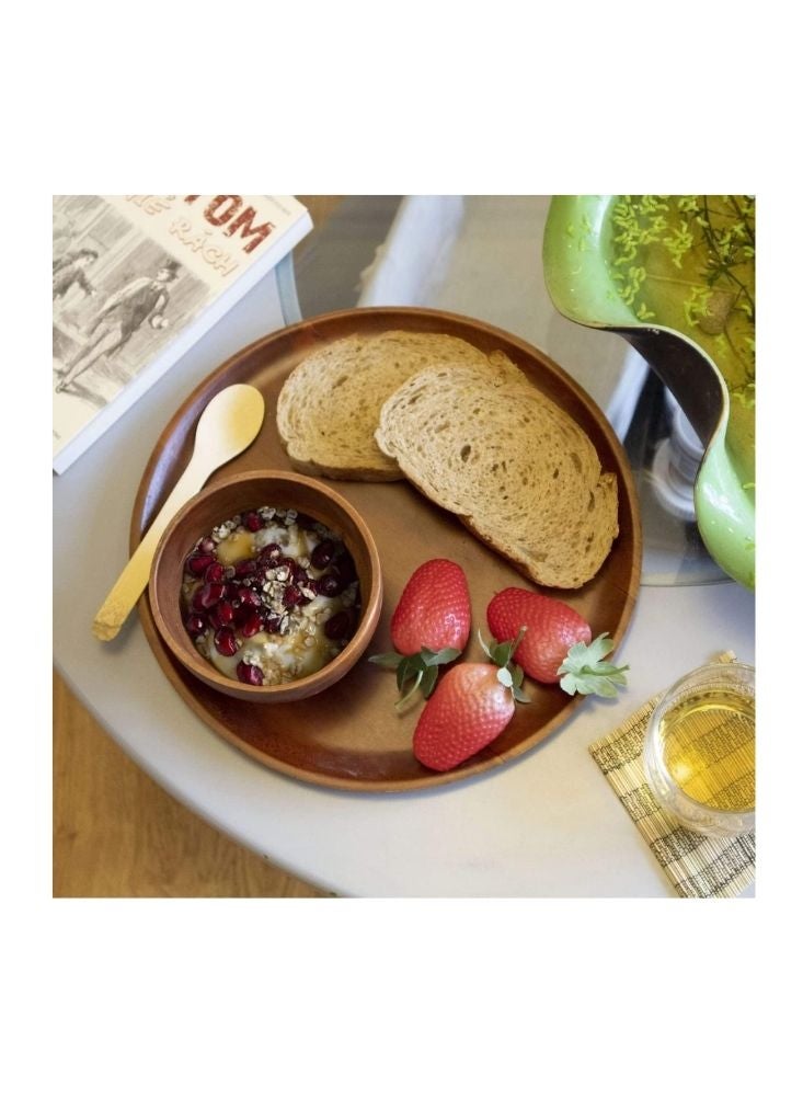 أكاسيا وعاء خشبي من خشب الأكاسيا الطبيعي للمطبخ والتقديم - Image 4