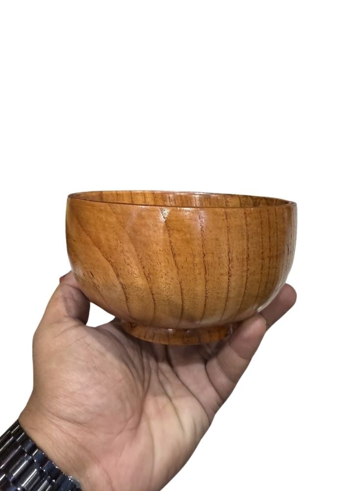 أكاسيا وعاء خشبي من خشب الأكاسيا الطبيعي للمطبخ والتقديم - Image 2