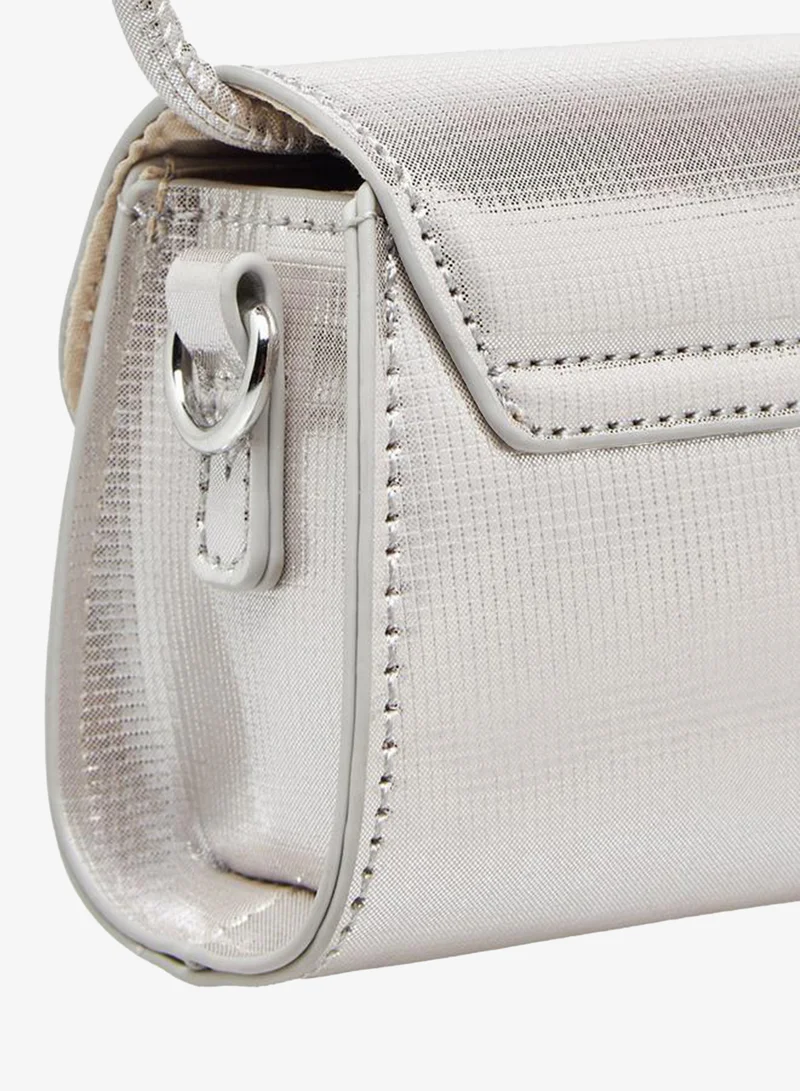 Celeste WHITE Floral Applique Crossbody Bag with Chain Strap for Women | Best Price UAE